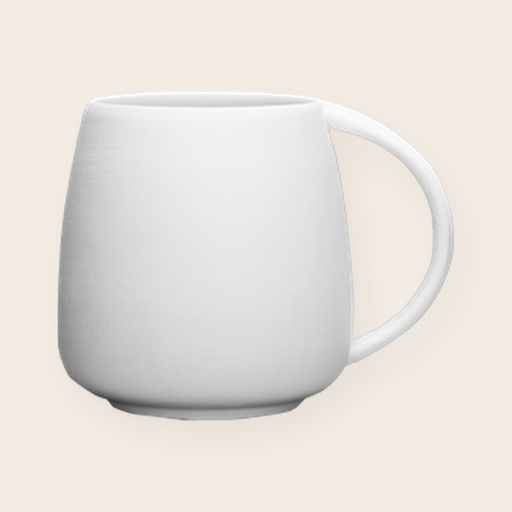 Perfekter Frühstücksbecher ø 10, H 10 cm, 400 ml – Keramik-Rohling zum Selbstbemalen